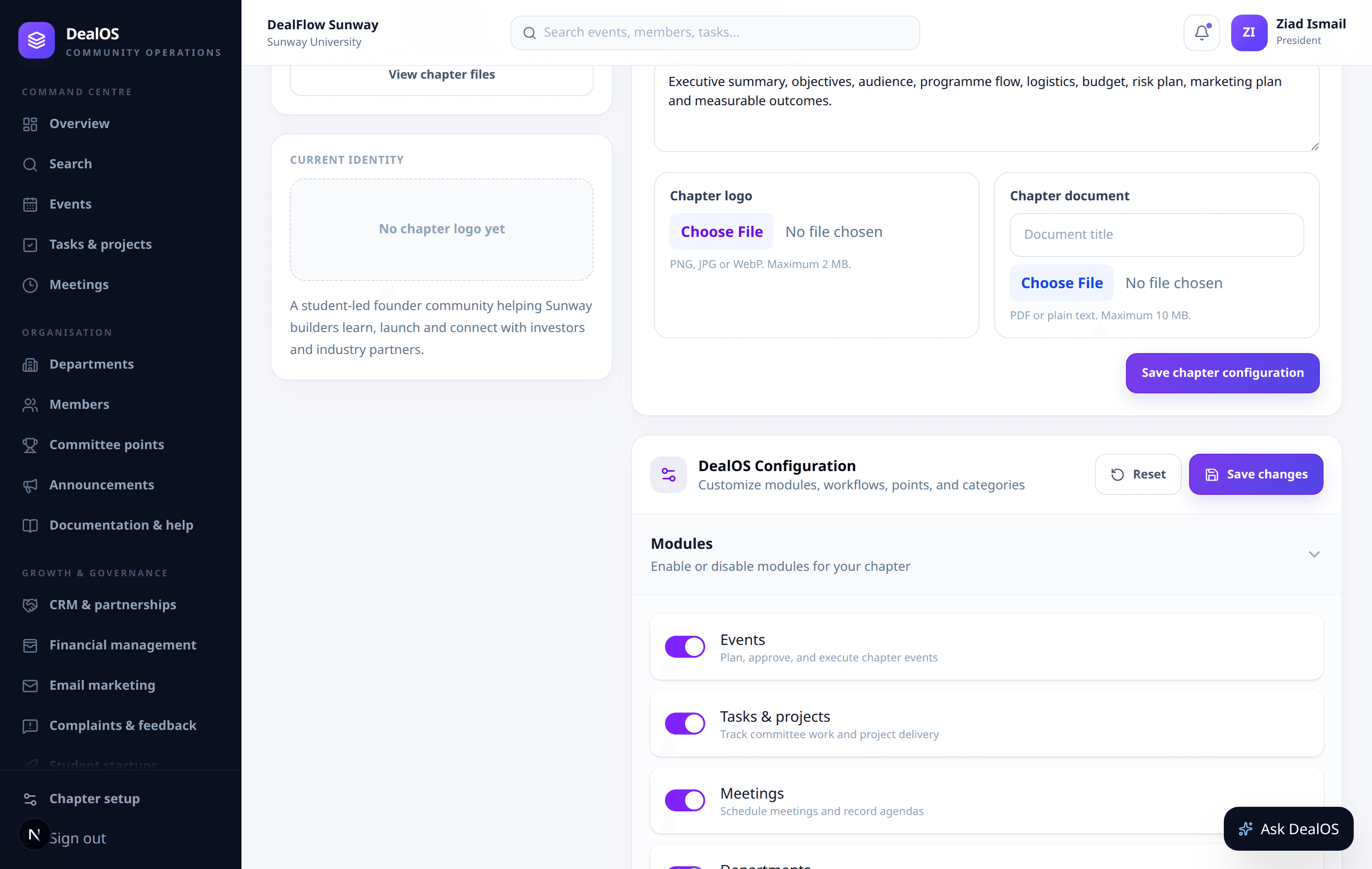 DealOS configuration editor